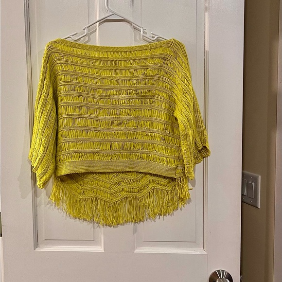 Women’s Yellow Boho Crop Top - Picture 2 of 3